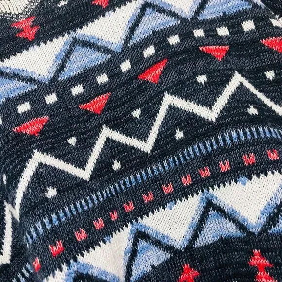 HOLLISTER Geometric Cropped Knit Pullover Sweater Size Medium Large ML - Picture 4 of 9